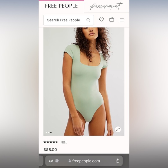 Free People Fair and Square Neck Duo Bodysuit Color Dewkist / Sea-foam Teal - Picture 3 of 11